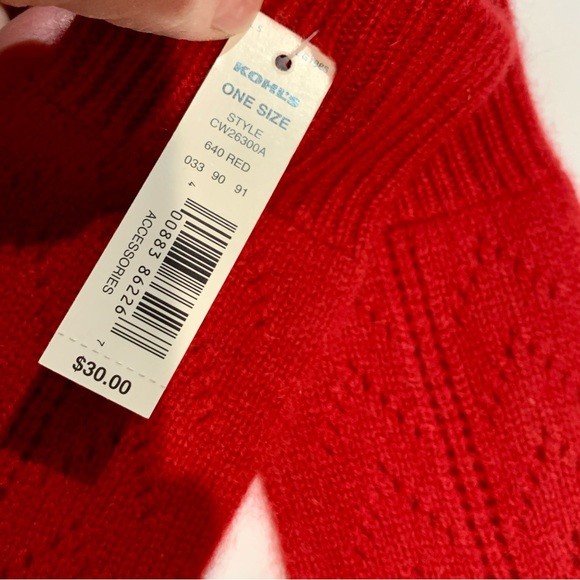 100% Cashmere Soft Red Wool Gloves Warm Cozy Get 3rd Glove Included Free NWT - Picture 3 of 6